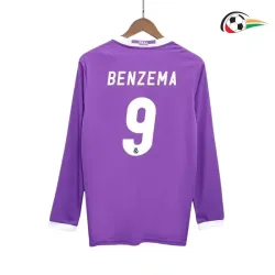 BENZEMA 9 Real Madrid Equipacione Qualidade TAILANDESA Visitante 2016/17 Classicas ML Roxo
