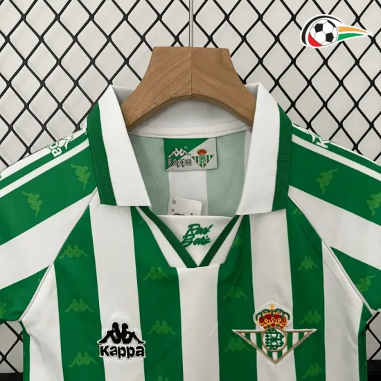 Equipacione Real Betis Replicas Home Primeiro Kit 1995/97 Vintage (Camisola + Calções) Verde/Branco Equipacione Real Betis Replicas Home Primeiro Kit 1995/97 Vintage (Camisola + Calções) Verde/Branco
