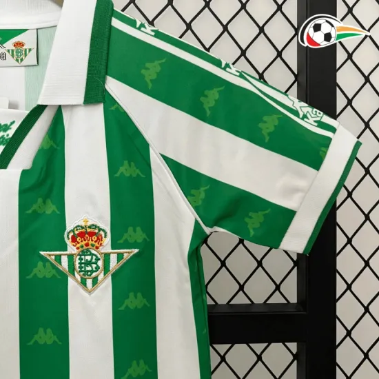 Equipacione Real Betis Replicas Home Primeiro Kit 1995/97 Vintage (Camisola + Calções) Verde/Branco Equipacione Real Betis Replicas Home Primeiro Kit 1995/97 Vintage (Camisola + Calções) Verde/Branco