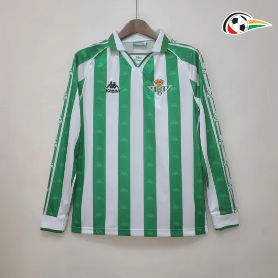 Real Betis Camisola Baratas Home 1996/97 Classicas ML Verdel/Branco Real Betis Camisola Baratas Home 1996/97 Classicas ML Verdel/Branco