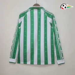 Real Betis Camisola Baratas Home 1996/97 Classicas ML Verdel/Branco