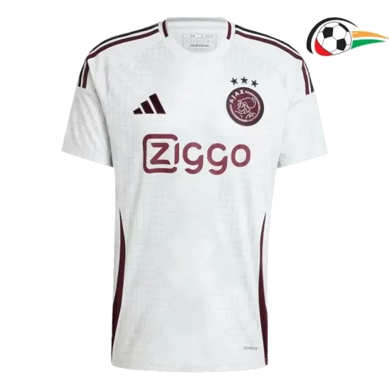 Camiseta Ajax Baratas Alternativa Terceiro Kit 2024/25 Branco Camiseta Ajax Baratas Alternativa Terceiro Kit 2024/25 Branco