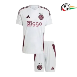 Ajax Camisa Qualidade Premium Thrid 2024/25 Infantil Branco