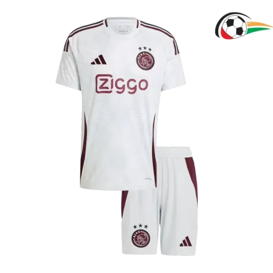 Ajax Camisa Qualidade Premium Thrid 2024/25 Infantil Branco Ajax Camisa Qualidade Premium Thrid 2024/25 Infantil Branco