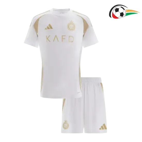 Camiseta Al-Nassr FC Qualidade AAA Alternativa 2024/25 Niños Branco Camiseta Al-Nassr FC Qualidade AAA Alternativa 2024/25 Niños Branco