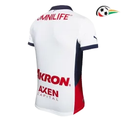 Camiseta Chivas Qualidade AAA Visitante Segundo Kit 2024/25 Versão Jogador Branco