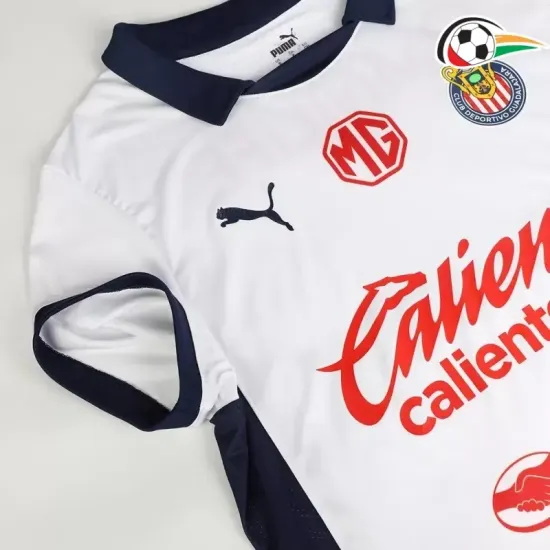 Camiseta Chivas Qualidade AAA Visitante Segundo Kit 2024/25 Versão Jogador Branco Camiseta Chivas Qualidade AAA Visitante Segundo Kit 2024/25 Versão Jogador Branco