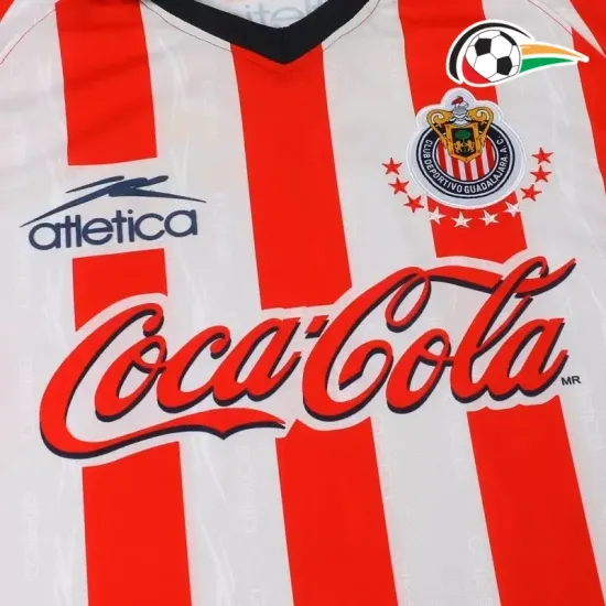 Chivas Camiseta Baratas Local Primeiro Kit 1998/99 Vintage Vermelho/Branco Chivas Camiseta Baratas Local Primeiro Kit 1998/99 Vintage Vermelho/Branco