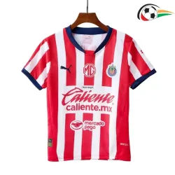 Chivas Equipacione Qualidade TAILANDESA Local 2024/25 Infantil Vermelho/Branco