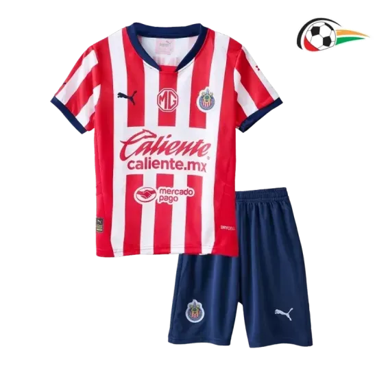 Chivas Equipacione Qualidade TAILANDESA Local 2024/25 Infantil Vermelho/Branco Chivas Equipacione Qualidade TAILANDESA Local 2024/25 Infantil Vermelho/Branco