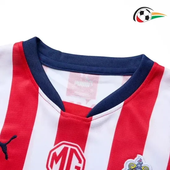 Chivas Equipacione Qualidade TAILANDESA Local 2024/25 Infantil Vermelho/Branco Chivas Equipacione Qualidade TAILANDESA Local 2024/25 Infantil Vermelho/Branco