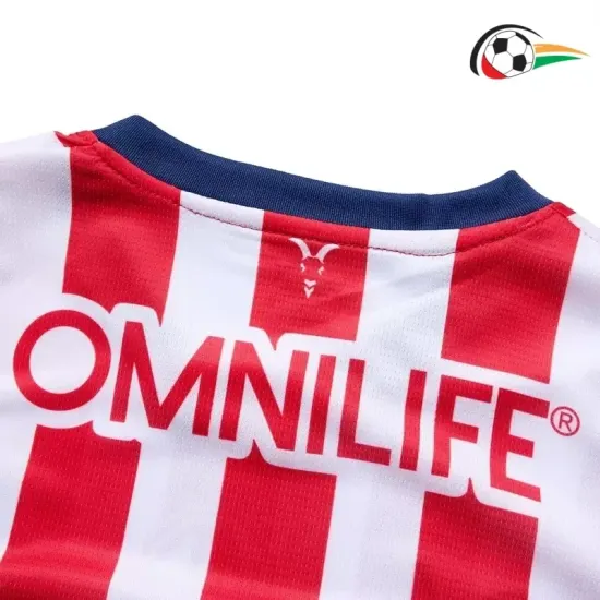 Chivas Equipacione Qualidade TAILANDESA Local 2024/25 Infantil Vermelho/Branco Chivas Equipacione Qualidade TAILANDESA Local 2024/25 Infantil Vermelho/Branco