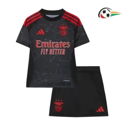 Benfica Camisola Qualidade AAA Away Segundo Kit 2024/25 Niños Preto