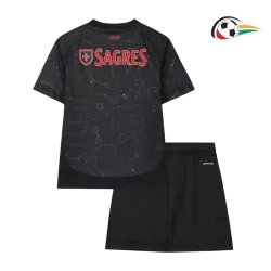 Benfica Camisola Qualidade AAA Away Segundo Kit 2024/25 Niños Preto