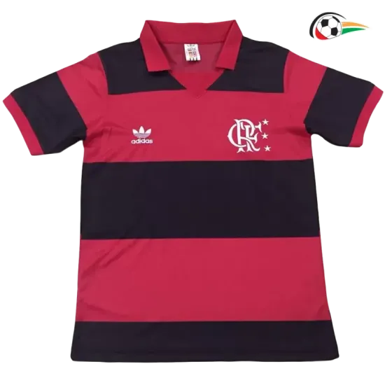Camiseta Flamengo Qualidade AAA Primeiro Kit 1982 Retro Vermelho/Preto