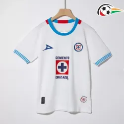 Cruz Azul Camiseta Futebol Segundo Kit 2024/25 Infantil Branco