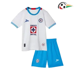 Cruz Azul Camiseta Futebol Segundo Kit 2024/25 Infantil Branco