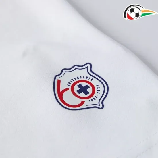Cruz Azul Camiseta Futebol Segundo Kit 2024/25 Infantil Branco Cruz Azul Camiseta Futebol Segundo Kit 2024/25 Infantil Branco