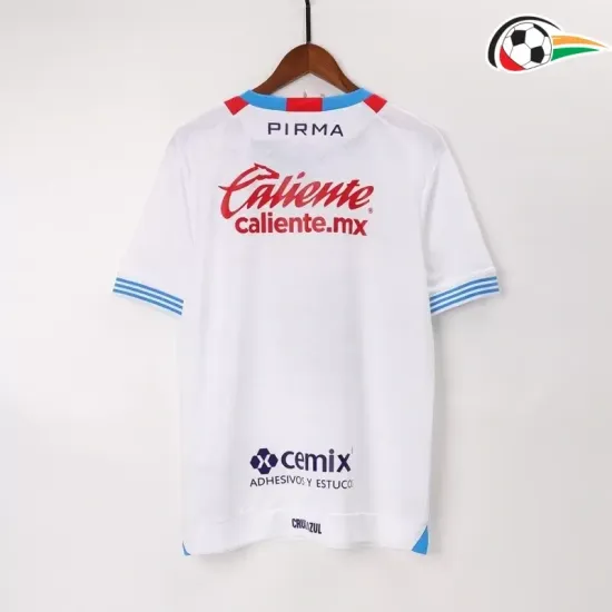 Camisa Cruz Azul Replicas Visitante Segundo Kit 2024/25 Versão Jogador Branco