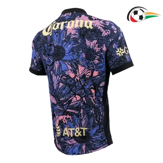 Camiseta Club América Futebol Alternativa Terceiro Kit 2024/25 Versão Jogador Preto/Azul Camiseta Club América Futebol Alternativa Terceiro Kit 2024/25 Versão Jogador Preto/Azul