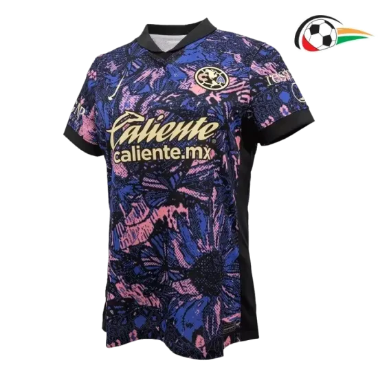 Club América Camisola Baratas Alternativa 2024/25 Preto/Azul