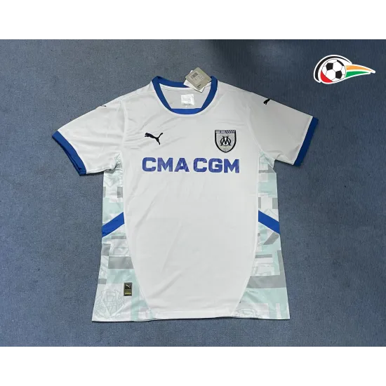 Camiseta Marsella Futebol Local 2024/25 Branco Camiseta Marsella Futebol Local 2024/25 Branco