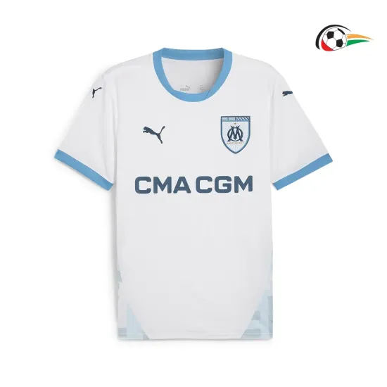 Camiseta Marsella Futebol Local 2024/25 Branco Camiseta Marsella Futebol Local 2024/25 Branco