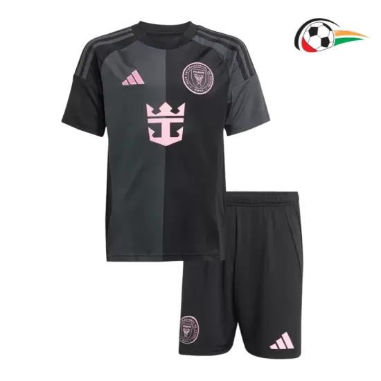 Inter de Miami Camiseta Baratas Visitante 2025 Niños Preto Inter de Miami Camiseta Baratas Visitante 2025 Niños Preto
