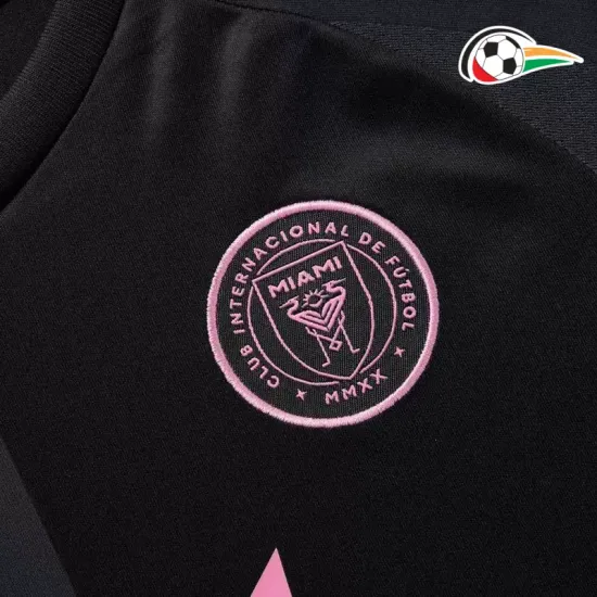Inter de Miami Camiseta Baratas Visitante 2025 Niños Preto Inter de Miami Camiseta Baratas Visitante 2025 Niños Preto