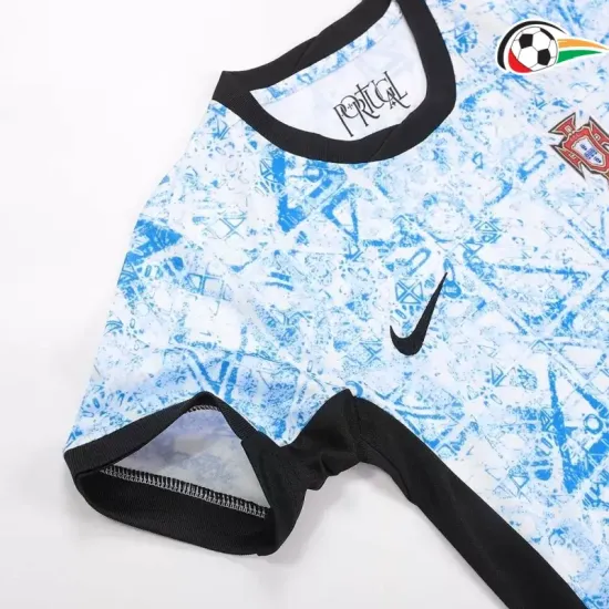 Camiseta Portugal Futebol Visitante 2024/25 Infantil Azul Camiseta Portugal Futebol Visitante 2024/25 Infantil Azul
