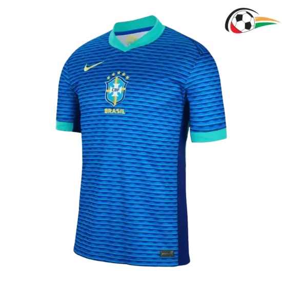 Brasil Camiseta Futebol Away 2024/25 Azul Brasil Camiseta Futebol Away 2024/25 Azul