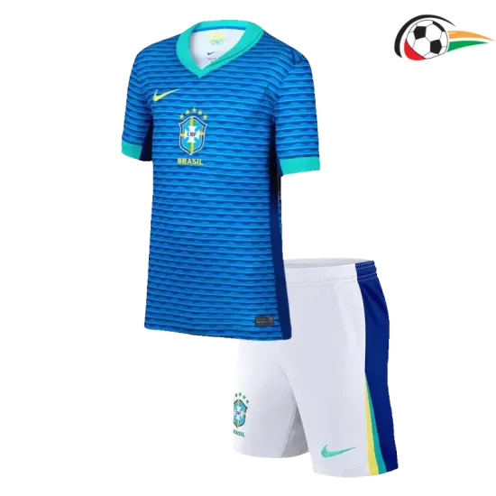 Brasil Equipacione Replicas Visitante 2024/25 Infantil Azul Brasil Equipacione Replicas Visitante 2024/25 Infantil Azul