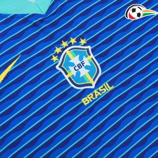 Brasil Equipacione Replicas Visitante 2024/25 Infantil Azul Brasil Equipacione Replicas Visitante 2024/25 Infantil Azul