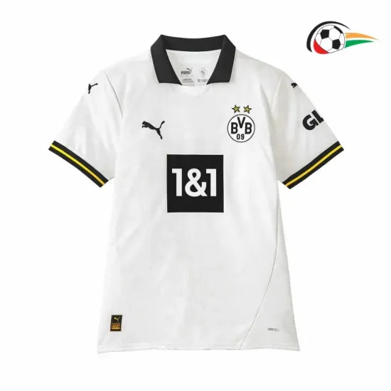 Borussia Dortmund Camisa Replicas Terceiro Kit 2024/25 (Camisola + Calções) Branco Borussia Dortmund Camisa Replicas Terceiro Kit 2024/25 (Camisola + Calções) Branco