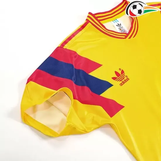 Colombia Camisa Qualidade Premium Primeiro Kit 1990 Retro Amarelo Colombia Camisa Qualidade Premium Primeiro Kit 1990 Retro Amarelo