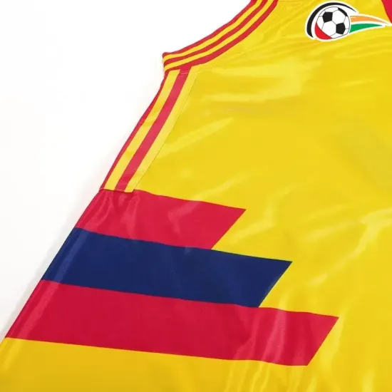 Colombia Camisa Qualidade Premium Primeiro Kit 1990 Retro Amarelo Colombia Camisa Qualidade Premium Primeiro Kit 1990 Retro Amarelo