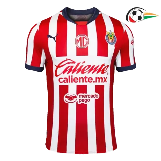 Camisa Chivas Qualidade Premium Local Primeiro Kit 2024/25 Jogador Vermelho/Branco Camisa Chivas Qualidade Premium Local Primeiro Kit 2024/25 Jogador Vermelho/Branco