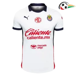 Camiseta Chivas Futebol Away 2024/25 Versão Jogador Branco