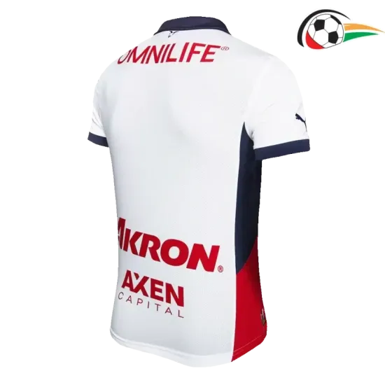 Camiseta Chivas Futebol Away 2024/25 Versão Jogador Branco Camiseta Chivas Futebol Away 2024/25 Versão Jogador Branco