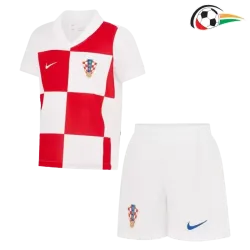 Camiseta Croacia Qualidade AAA Local 2024 (Camisola + Calções) Vermelho/Branco