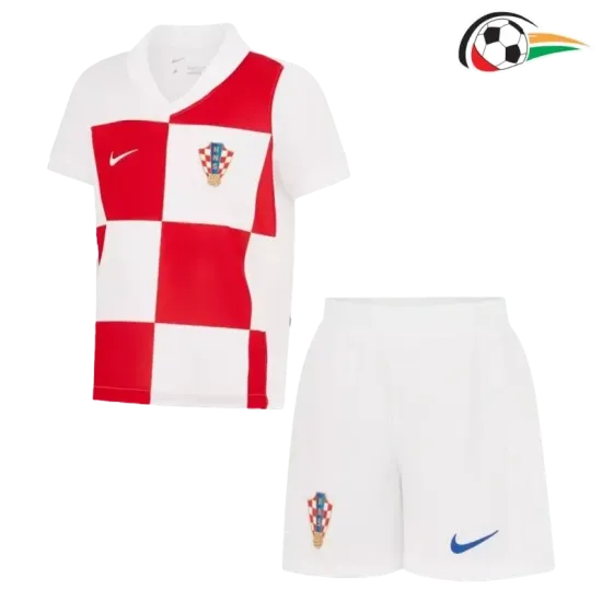 Camiseta Croacia Qualidade AAA Local 2024 (Camisola + Calções) Vermelho/Branco Camiseta Croacia Qualidade AAA Local 2024 (Camisola + Calções) Vermelho/Branco