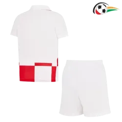 Camiseta Croacia Qualidade AAA Local 2024 (Camisola + Calções) Vermelho/Branco