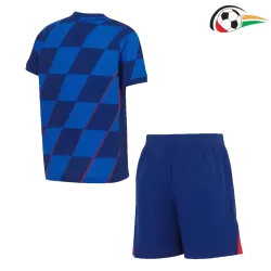 Equipacione Croacia Qualidade Premium Visitante Segundo Kit 2024 Niños Azul 