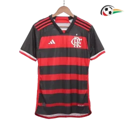 Camiseta Flamengo Baratas Primeiro Kit 2024/25 Versão Jogador Vermelho/Preto