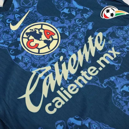 Club América Camisa Qualidade TAILANDESA Visitante 2024/25 Jogador Azul Club América Camisa Qualidade TAILANDESA Visitante 2024/25 Jogador Azul