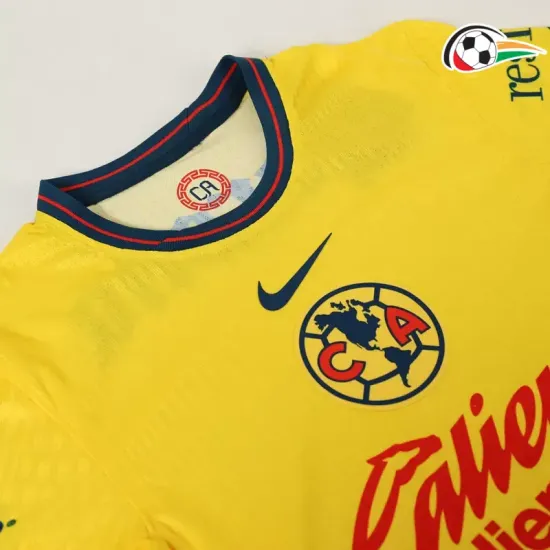 Club América Camisola Baratas Local 2024/25 Versão Jogador Amarelo Club América Camisola Baratas Local 2024/25 Versão Jogador Amarelo