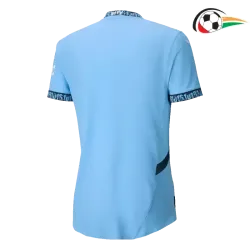 Equipacione Manchester City Futebol Primeiro Kit 2024/25 Versão Jogador Azul