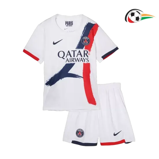 Equipacione PSG Baratas Alternativa Terceiro Kit 2024/25 Infantil Branco Equipacione PSG Baratas Alternativa Terceiro Kit 2024/25 Infantil Branco