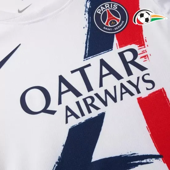 Equipacione PSG Baratas Alternativa Terceiro Kit 2024/25 Infantil Branco Equipacione PSG Baratas Alternativa Terceiro Kit 2024/25 Infantil Branco