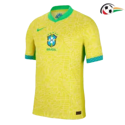Brasil Camisola Qualidade Premium Home 2024 Versão Jogador Amarelo